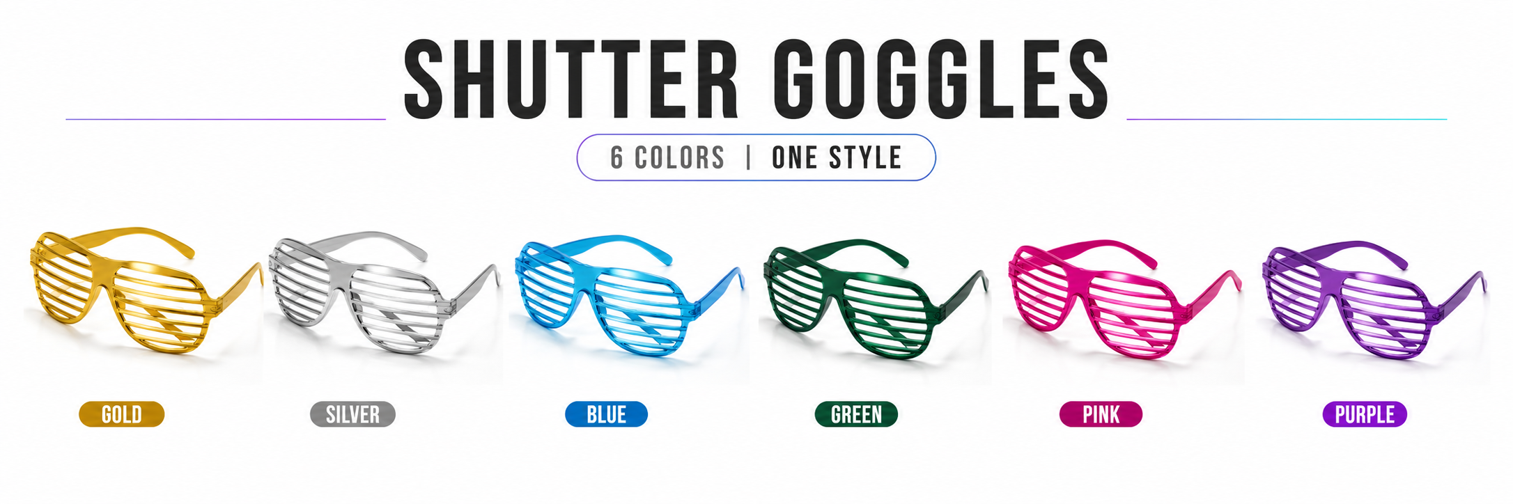 Shutter Party Goggles for Kids & Adults | Fancy Neon Party Glasses | Retro Style Photo Booth Sunglasses for Birthday, DJ, Disco & Celebration Parties (Multicolor) - ba480d92679fd8febe455f0c51f00f97.png